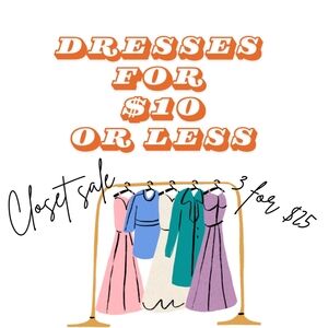 Collection of dresses for $10 or less